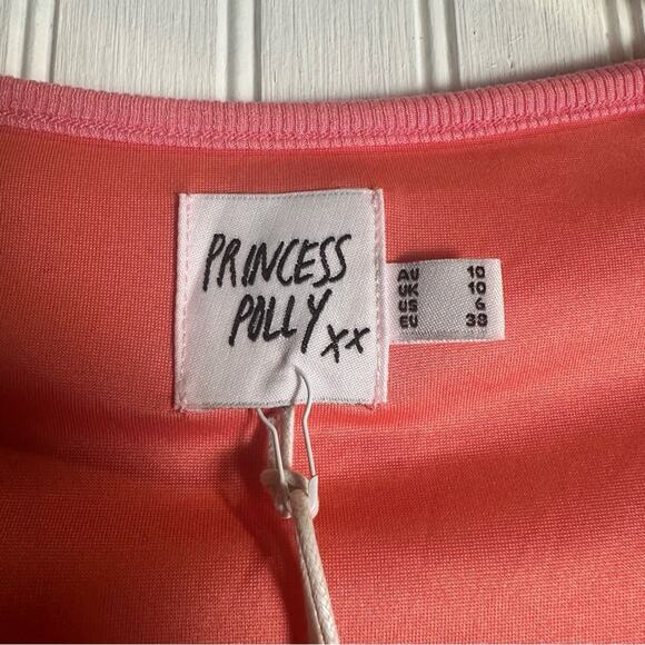 Princess Polly Dianne Mini Dress Pink Ribbed NEW - Picture 3 of 5